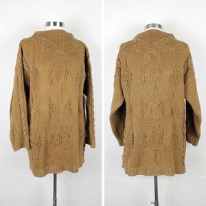 Vintage 90s Chunky Cable Knit Sweater Size M